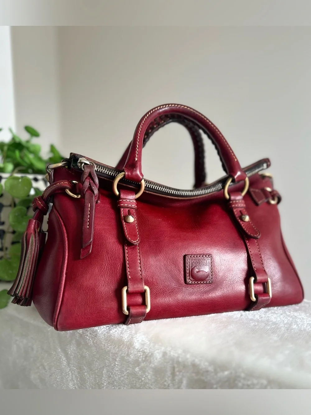 Dooney & Bourke Florentine Satchel Mini in Bordeaux